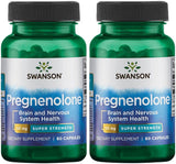 Suplemento Pregnenolona Ultra Swanson 50 mg 60 Cápsulas 2 Pack