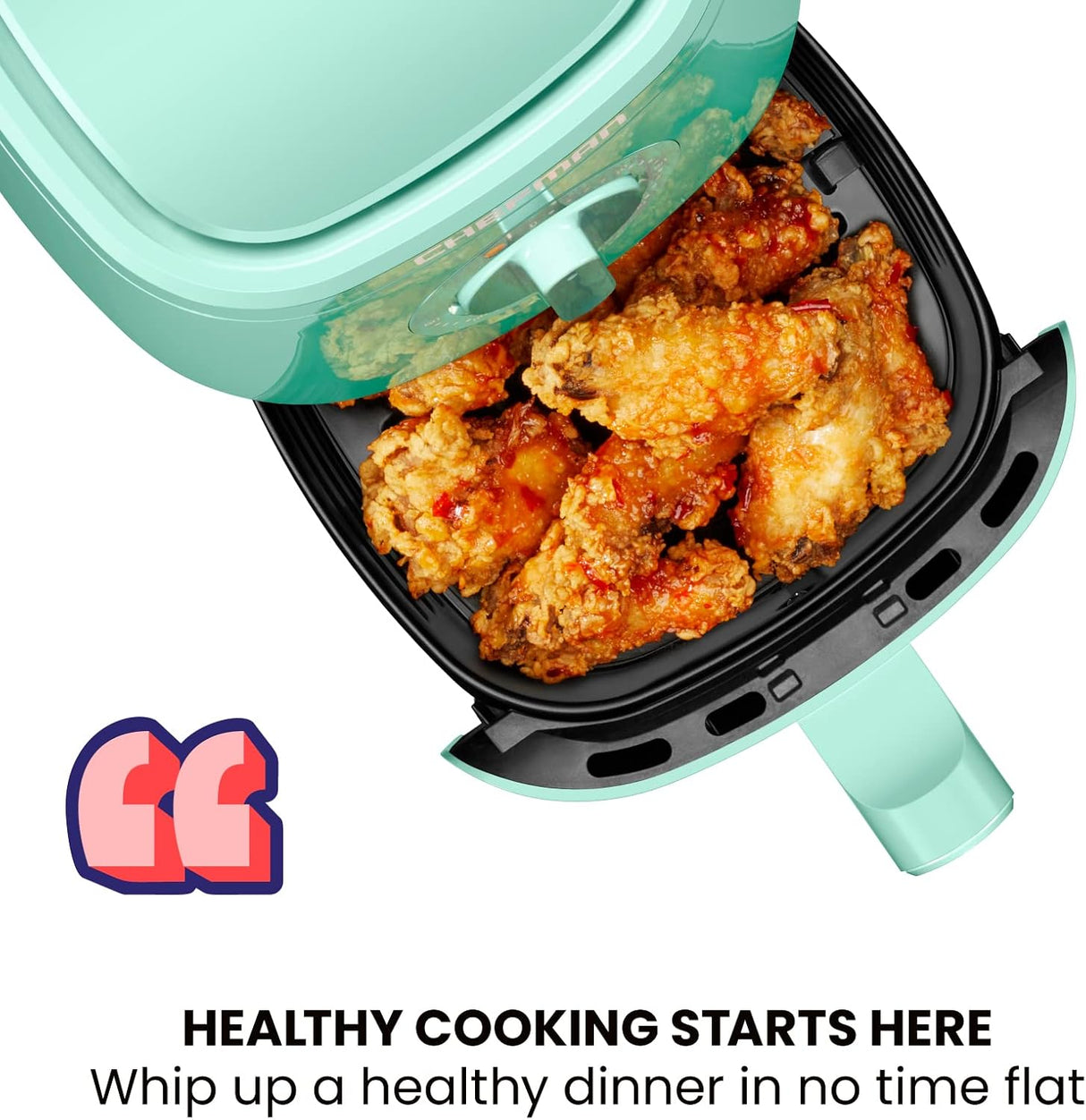 Freidora de Aire Chefman TurboFry 2 Qt, Sin Aceite, Timer 60 Min