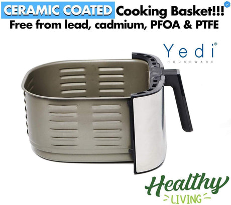 Freidora de Aire Yedi, 6.8 Qt, cesta de cerámica, kit deluxe