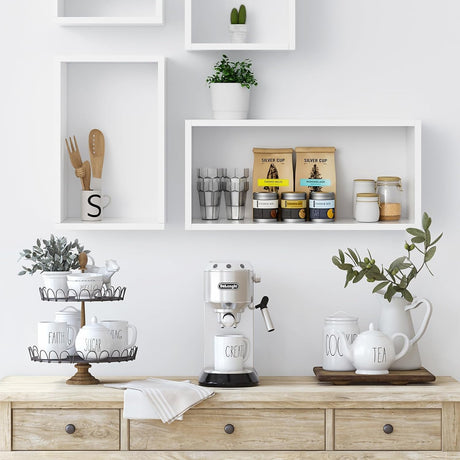Estantería Flotante Kaboon, Set de 4 Cubos, Grande, Uso Comercial