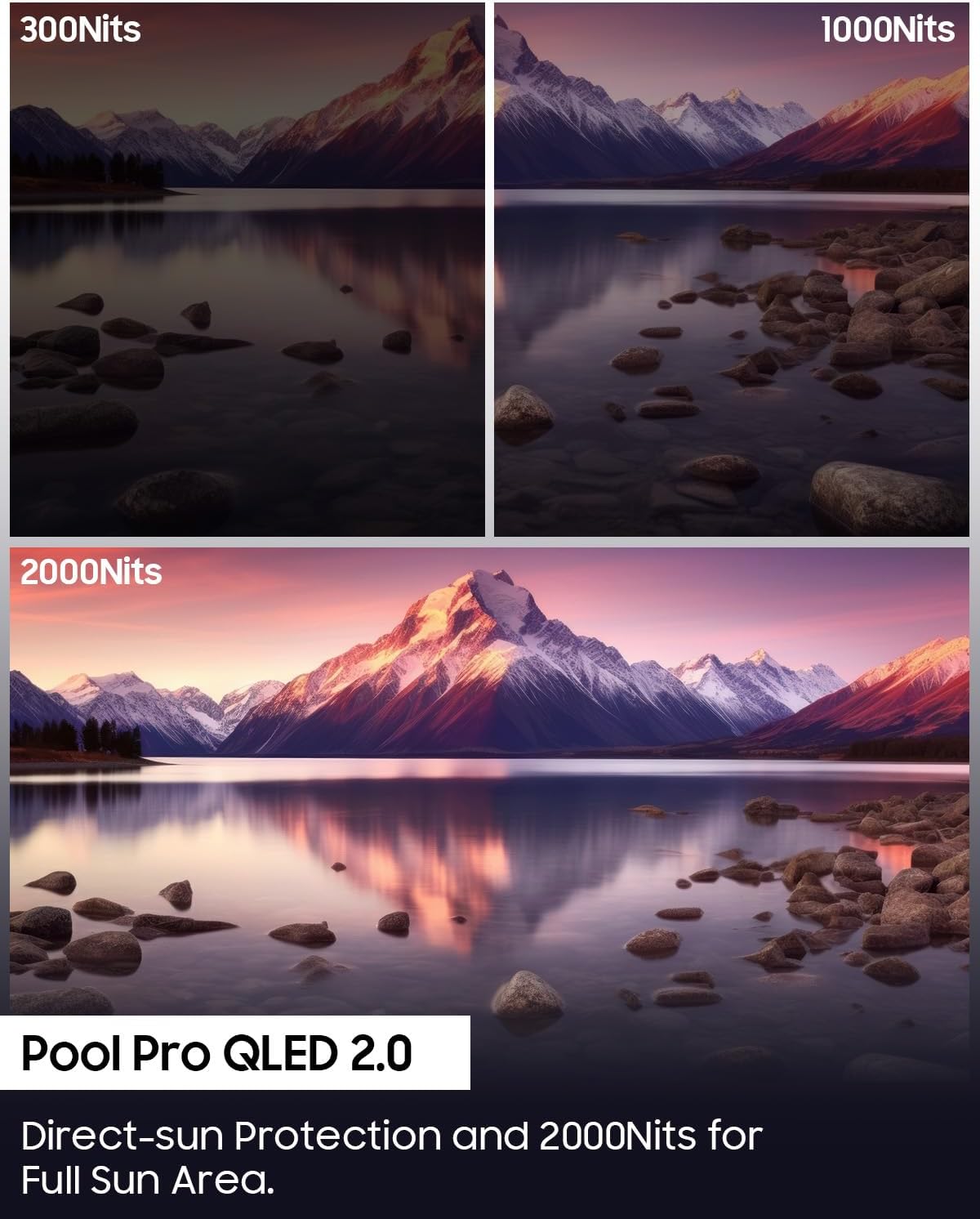 Televisor Outdoor QLED 75'' SYLVOX, 2000nits, IP55, Pool Pro