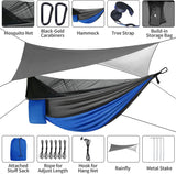 Hamaca Camping con Mosquitero y Lona, Portátil, Doble, Nylon