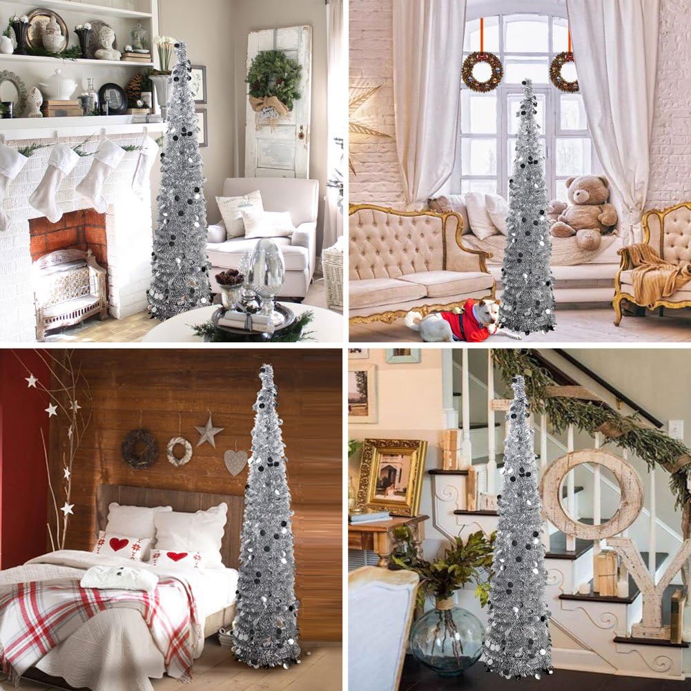 Árbol de Navidad Colapsable Aytai 5ft, Decoración Festiva