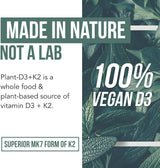 Planta orgánica D3 + K2 con prebióticos y superalimentos