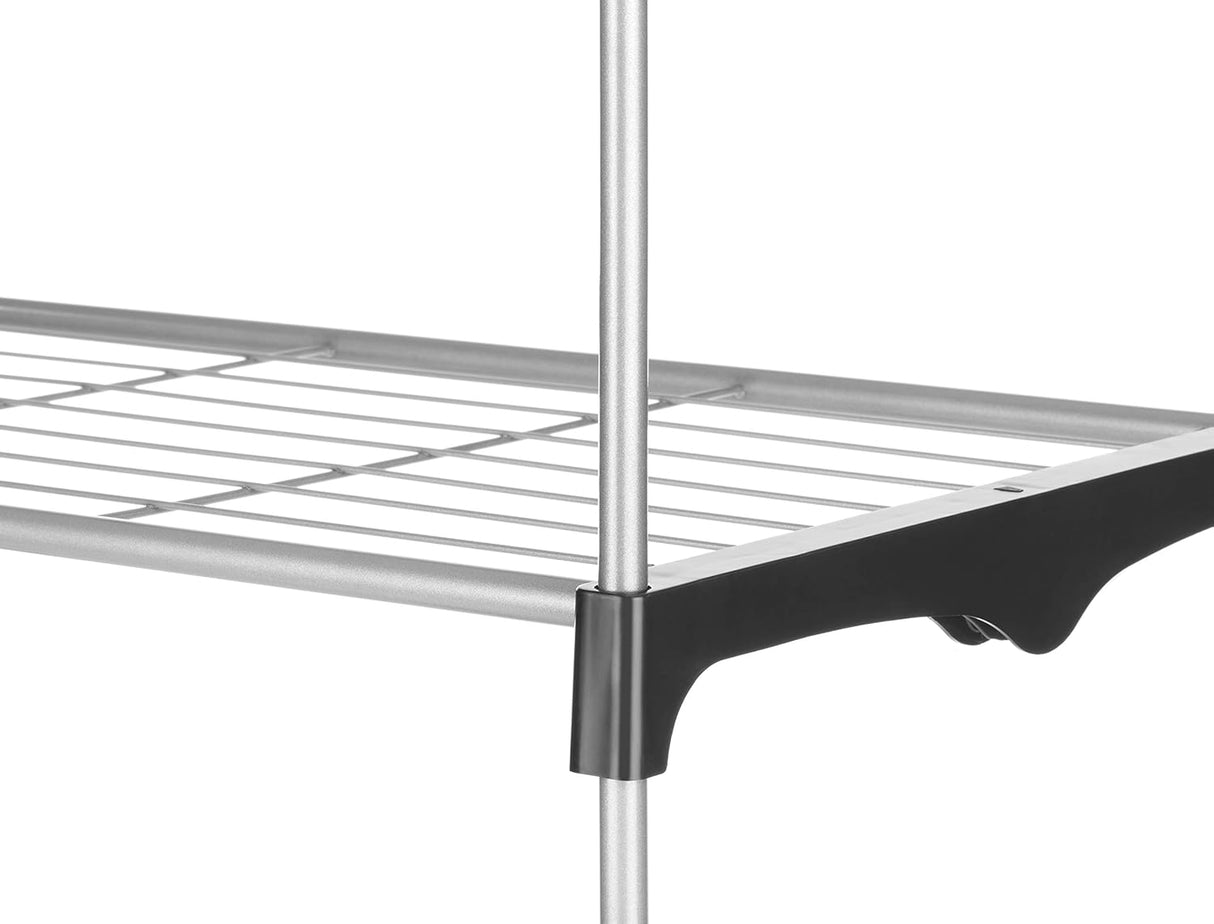 Estante metálico ajustable con 5 niveles y ruedas, modelo 6054-49
