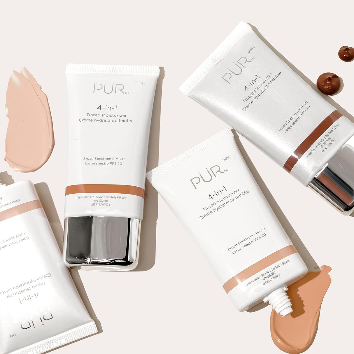 Cuidado Facial Hidratante tintado 4 en 1 con SPF 20