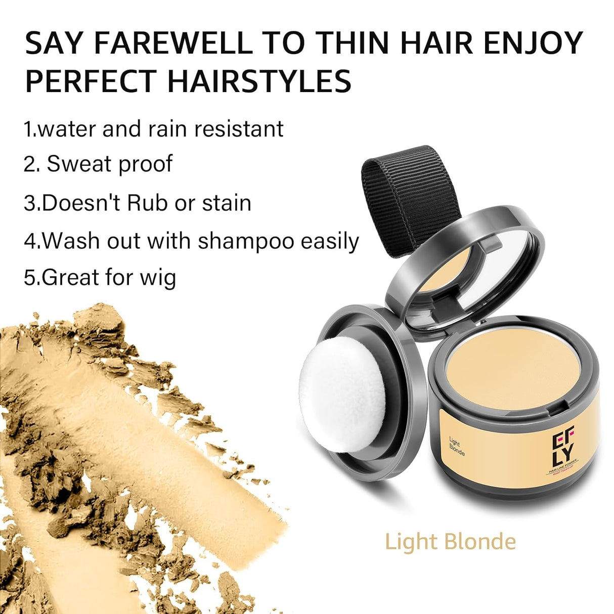 Polvo Retoque Raíces y Cabello Fino para Mujeres y Hombres