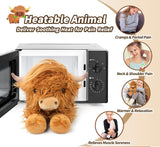 Animal de Peluche Highland Cow, Calentable y Aromatizado