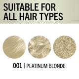 Kit ultra aclarador de tinte permanente, rubio platinado 001
