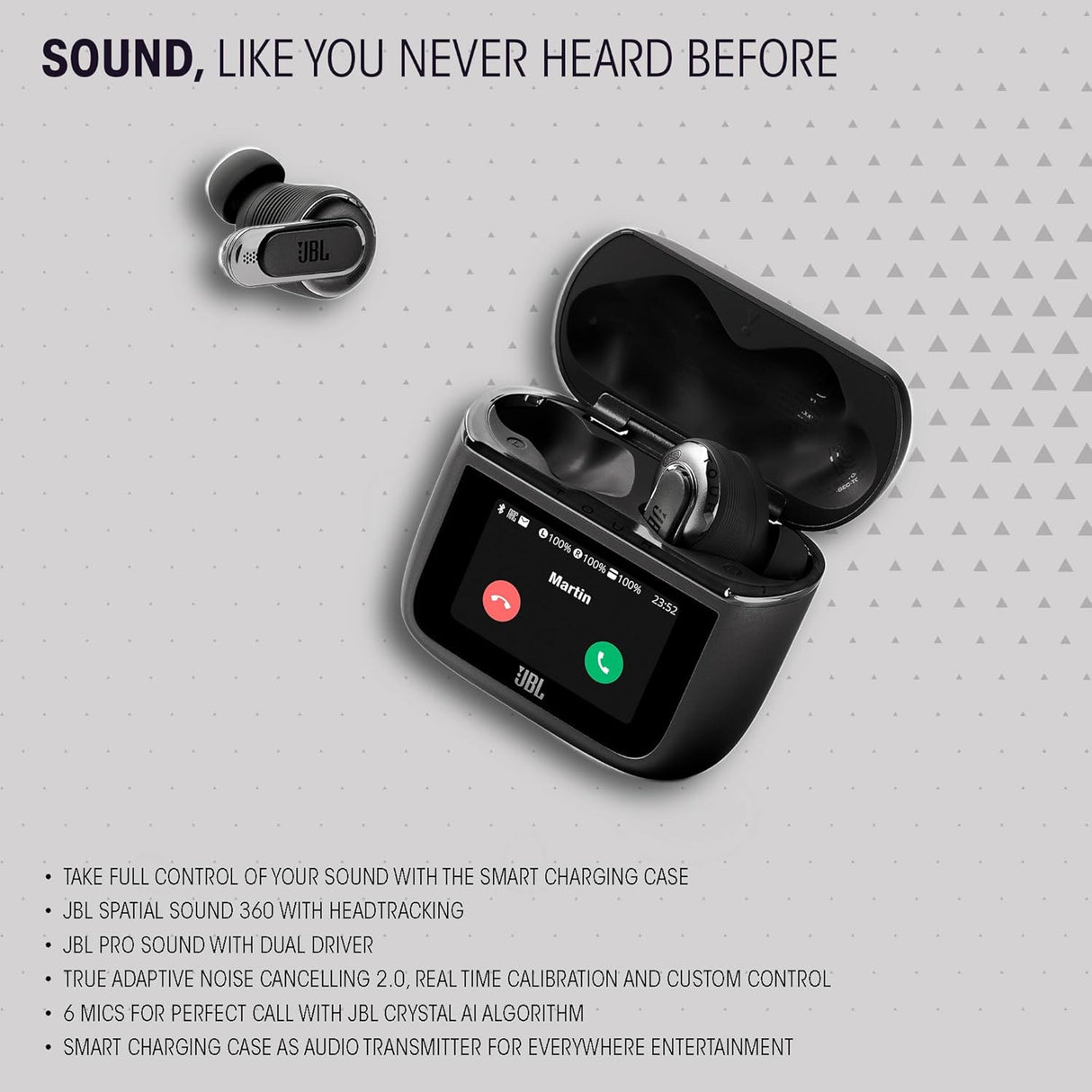 Auriculares Inalámbricos JBL Tour Pro 3, Cancelación de Ruido