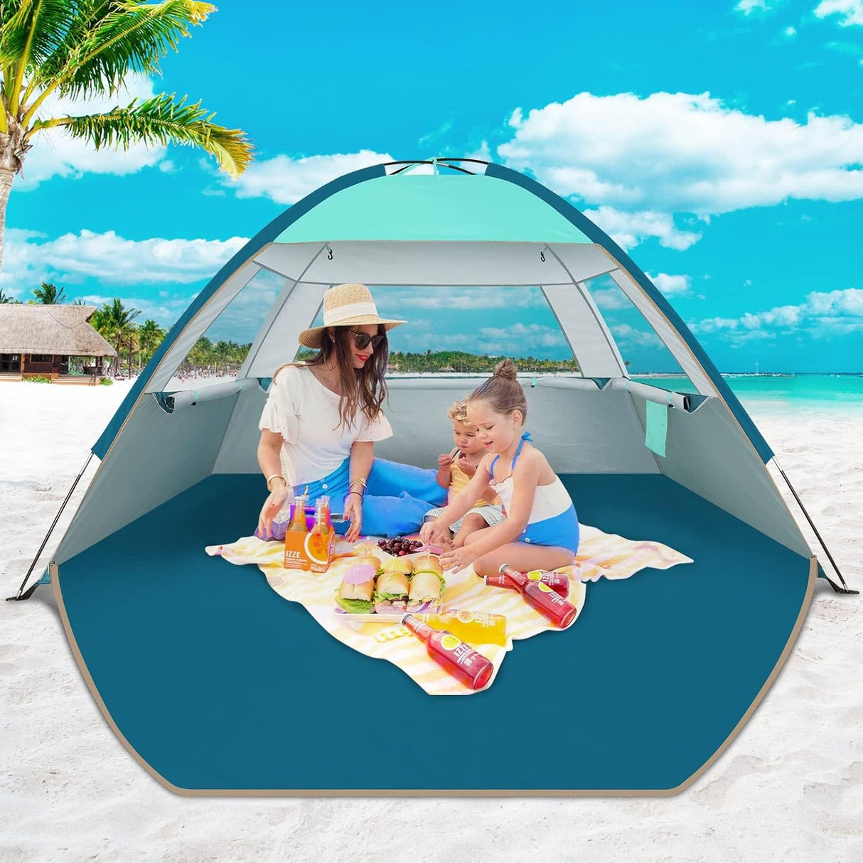 Tienda de Playa, Protección Solar UPF 50+, Fácil de Montar