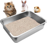 Caja de arena para gatos de acero inoxidable GCVOPTON