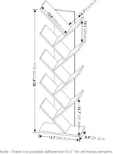 Estantería de pie estilo árbol de 9 niveles, modelo espresso
