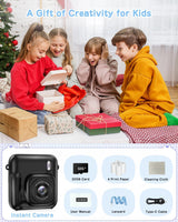 Cámara Instantánea Dual para Niños, 48MP, 1080P, Regalo Navidad