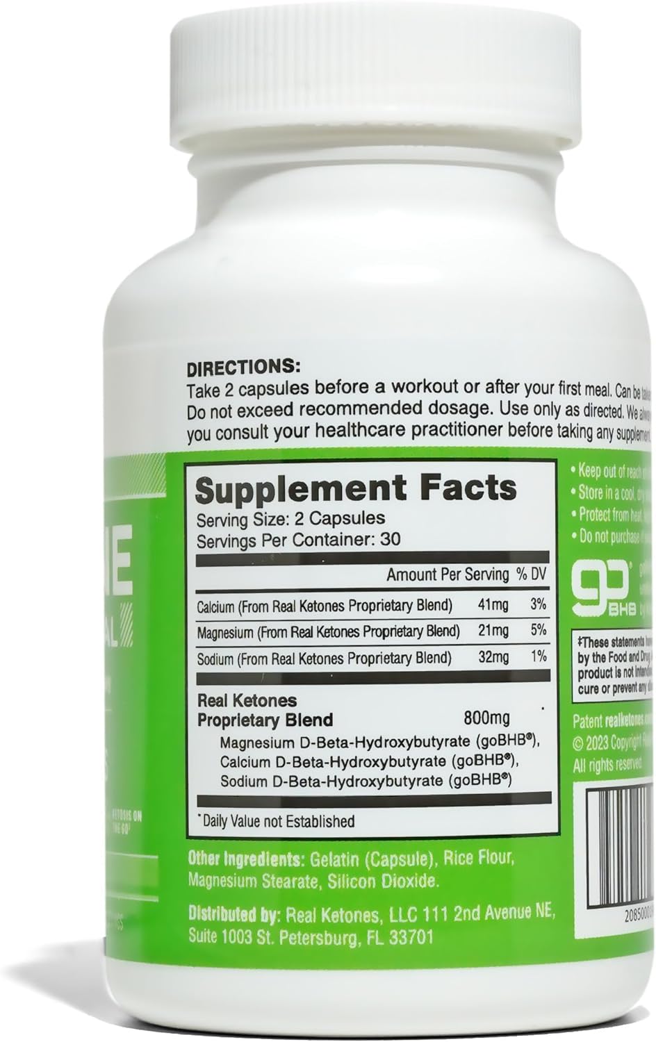 Píldoras de BHB Exógeno Real Ketones - Energía y Ketosis