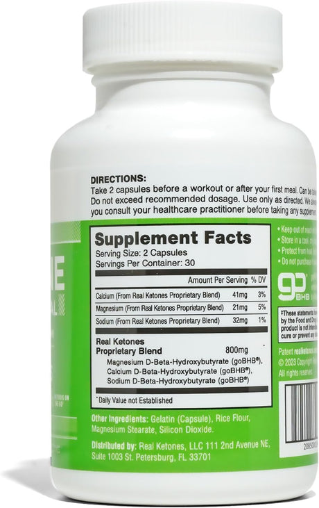Píldoras de BHB Exógeno Real Ketones - Energía y Ketosis