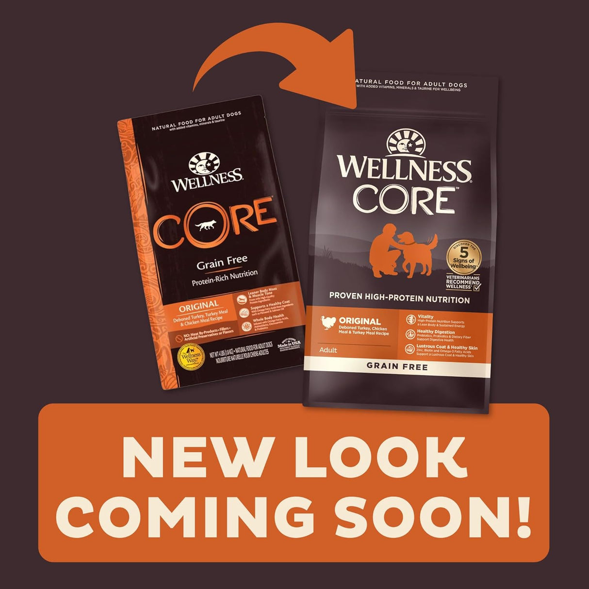 Comida seca para perro sin granos Wellness Core Natural