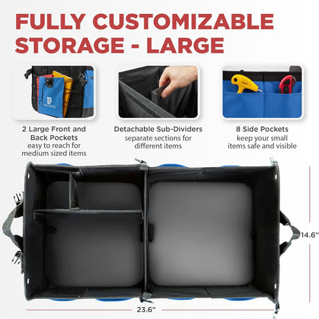 Organizador de Maletero TRUNKCRATEPRO - Capacidad Grande, Plegable