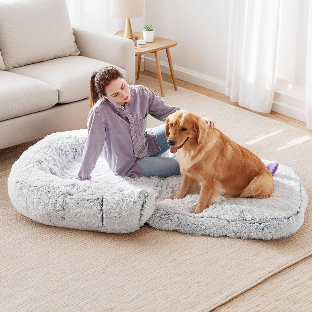 Cama para humanos y perros YAEM, plegable y lavable, 74x44