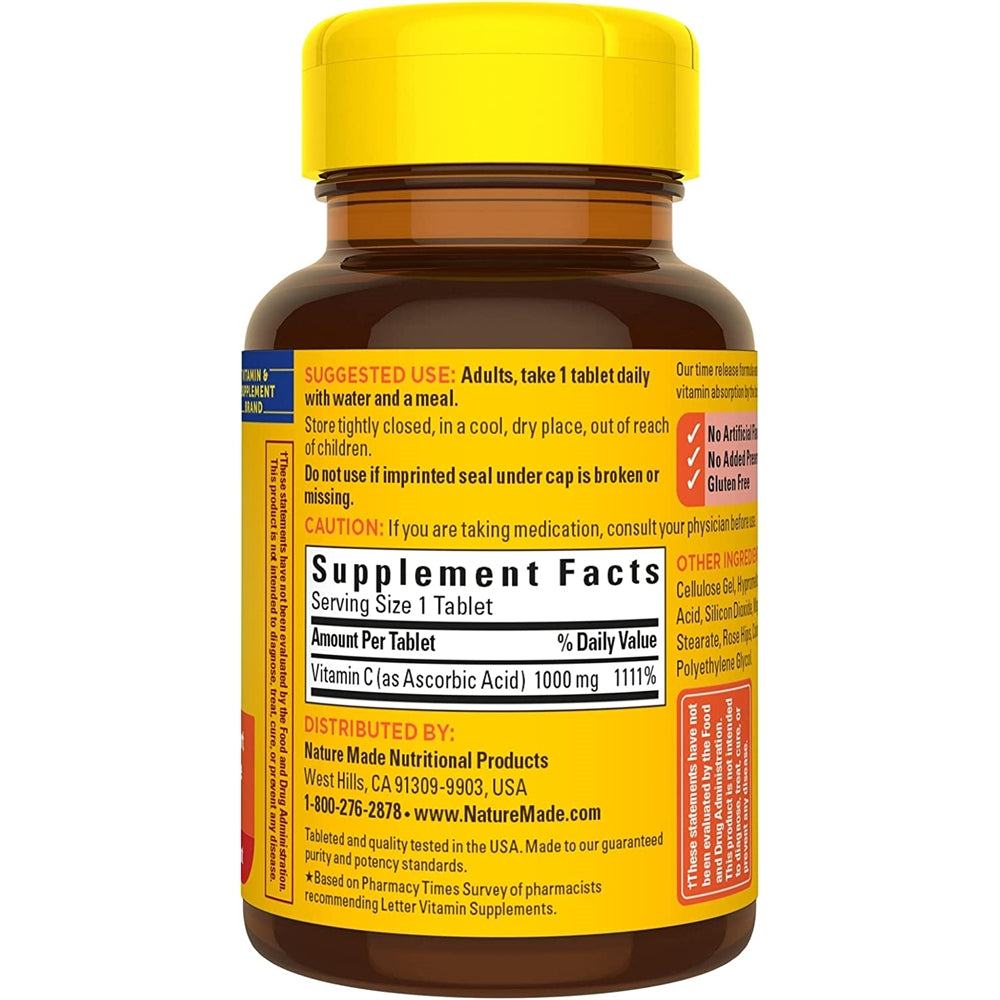 Suplemento Vitamina C 1000 mg  de liberación 60 unidades