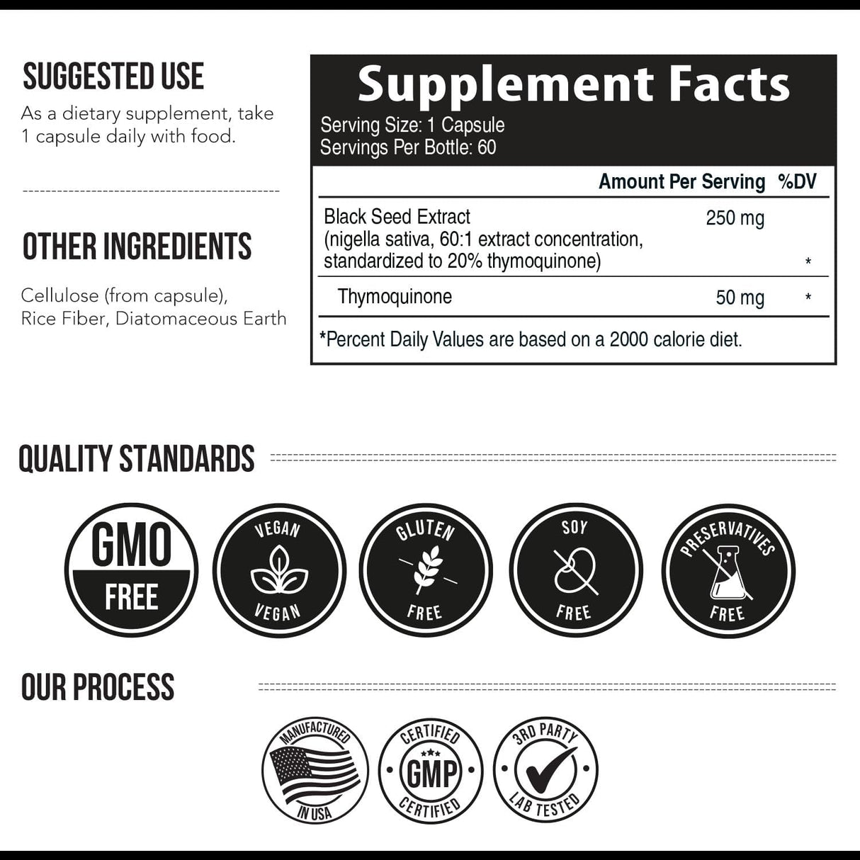 Cápsulas de Extracto de Aceite de Semilla Negra 60:1 TQ-Advanced 4X