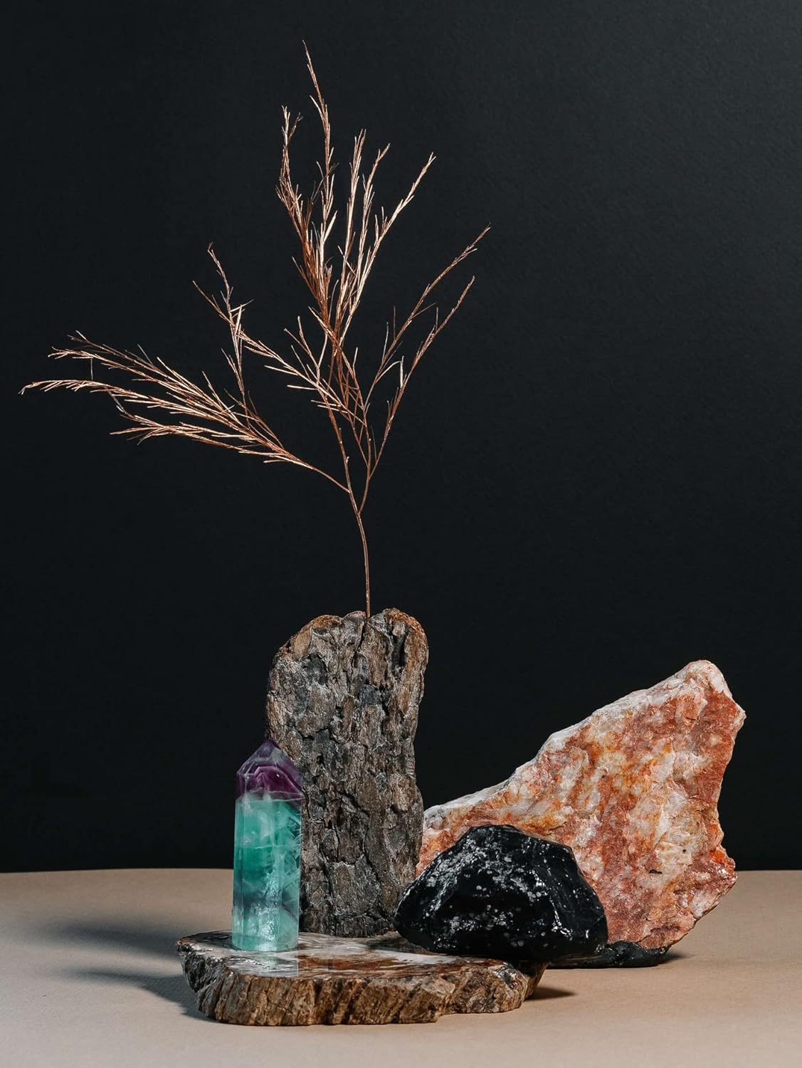 LAIDANLA Obsidiana negra de 2 pulgadas, piedras naturales