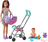 Conjunto de Juego Barbie Skipper Babysitters Inc. con Muñeca, Carro, Bebé y Accesorios