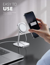 Cargador de teléfono de aluminio ajustable para escritorio