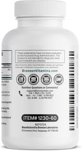 Bronson Magnesio Glicinato 200mg, Alta Absorción, 60 Cápsulas