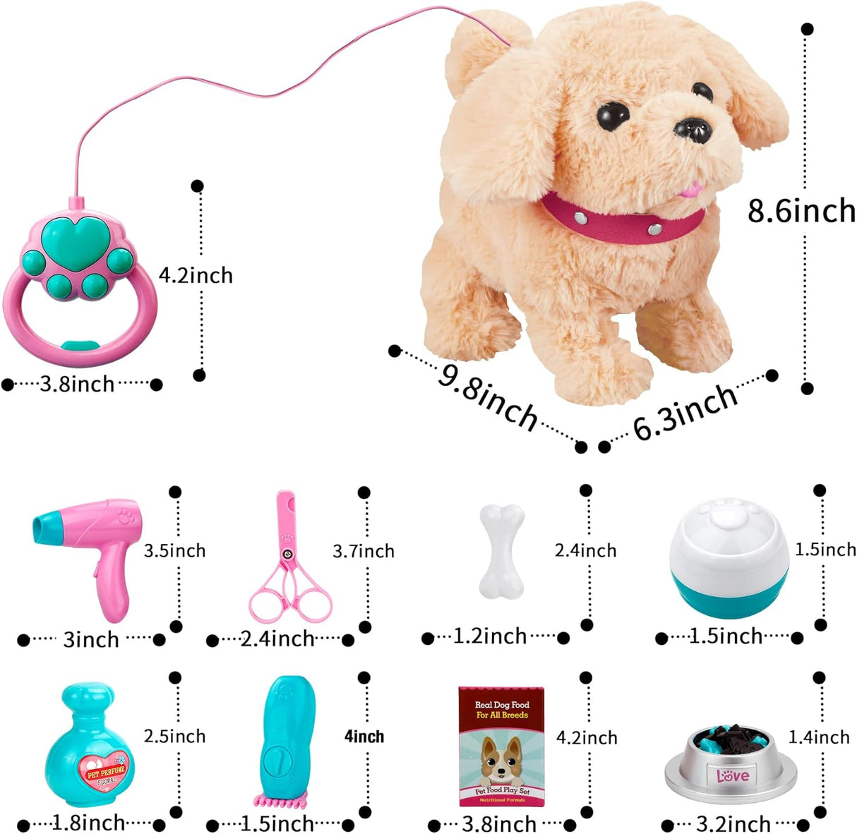 Peluche Interactivo Koonie Golden Retriever Repite y Ladra