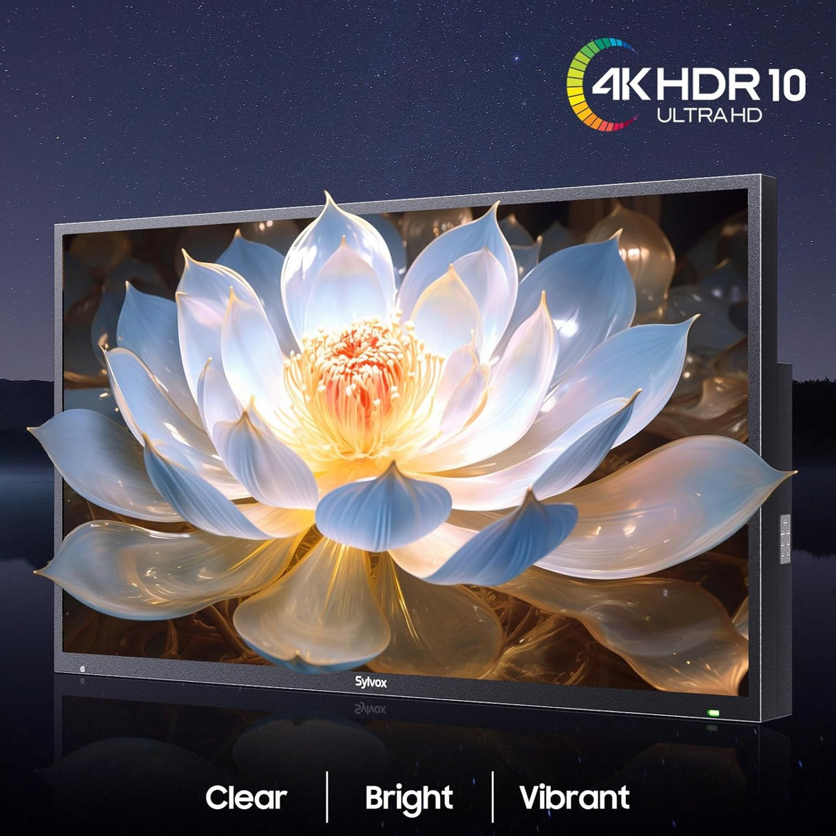 Televisor exterior SYLVOX 65 4K resistente al agua Deck Pro 2.0