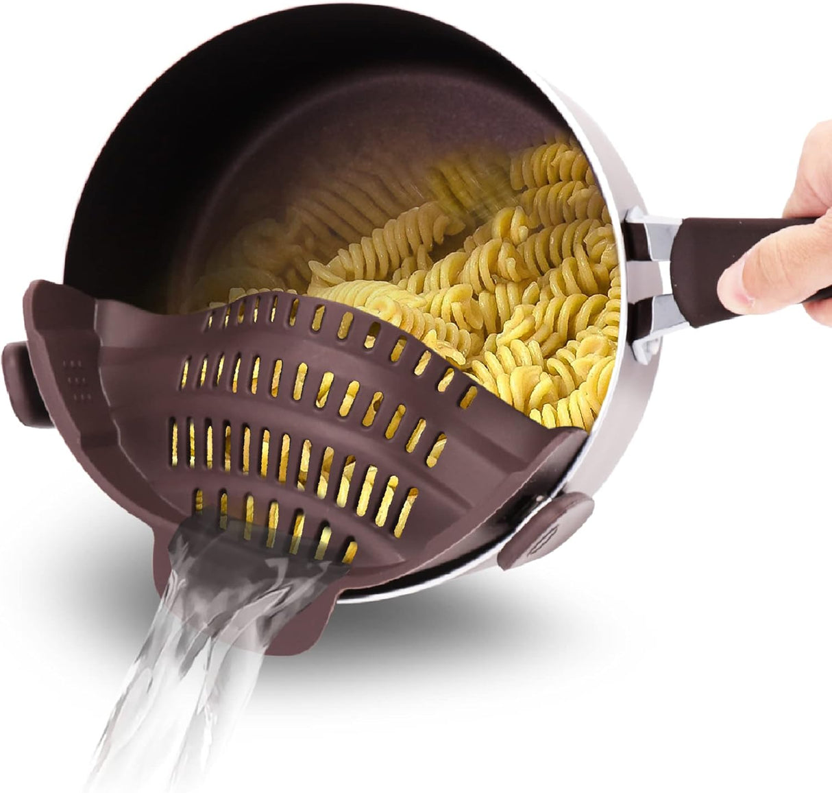 Colador de silicona con clip NutriChef NCCW14SBRSDRA