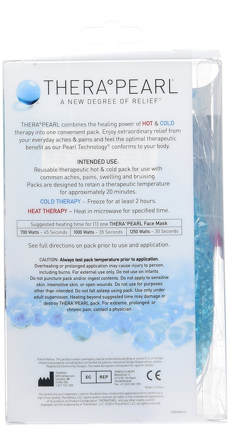 Mascarilla facial TheraPearl,  terapia de frío y calor