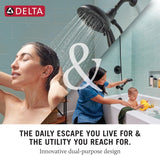Regadera doble negro mate 75486CBL DELTA FAUCET