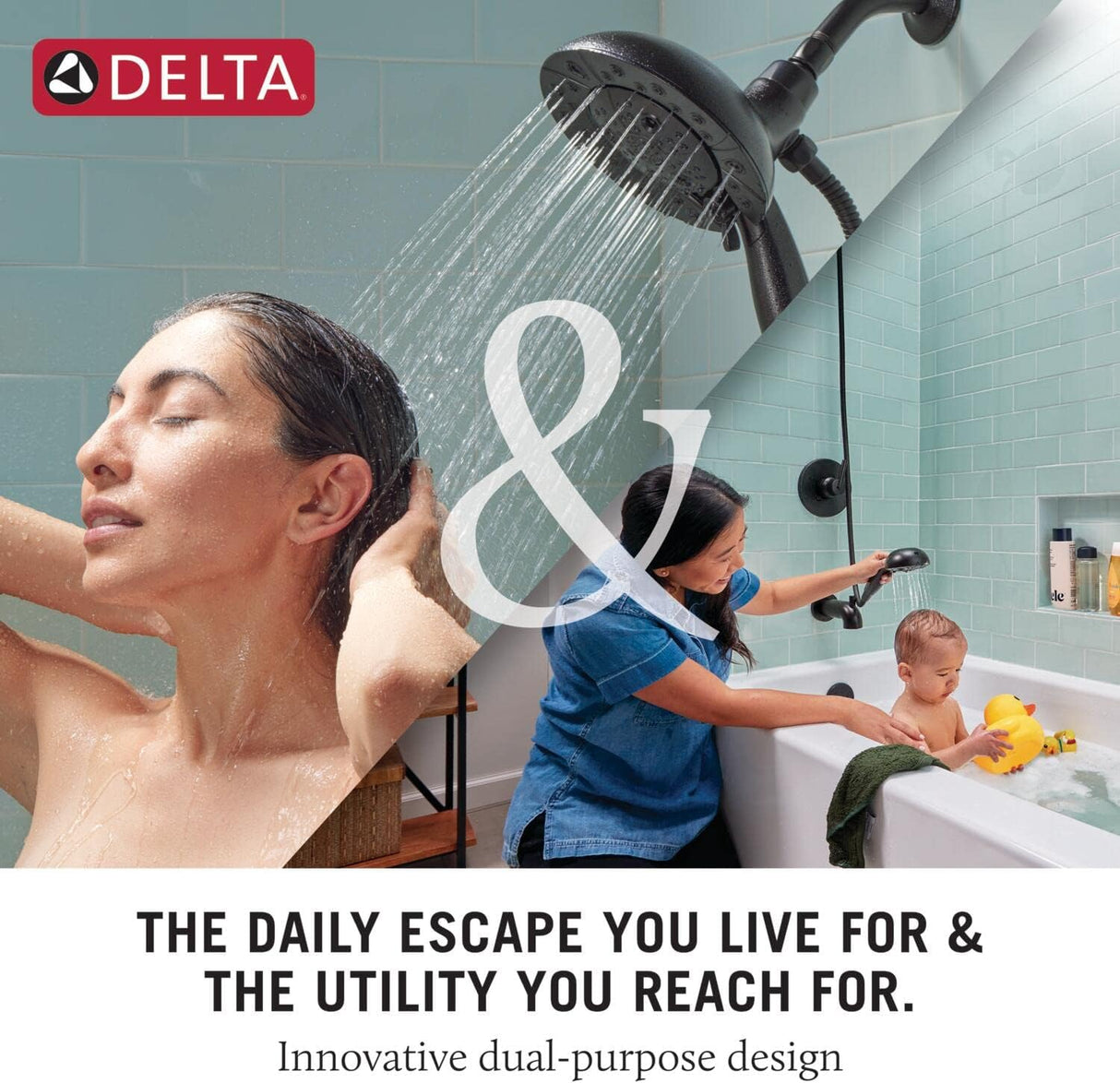 Regadera plateada con 4 pulverizadores 75486C DELTA FAUCET