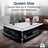 Colchón Inflable Queen con Bomba, Elevado 18”, Portátil