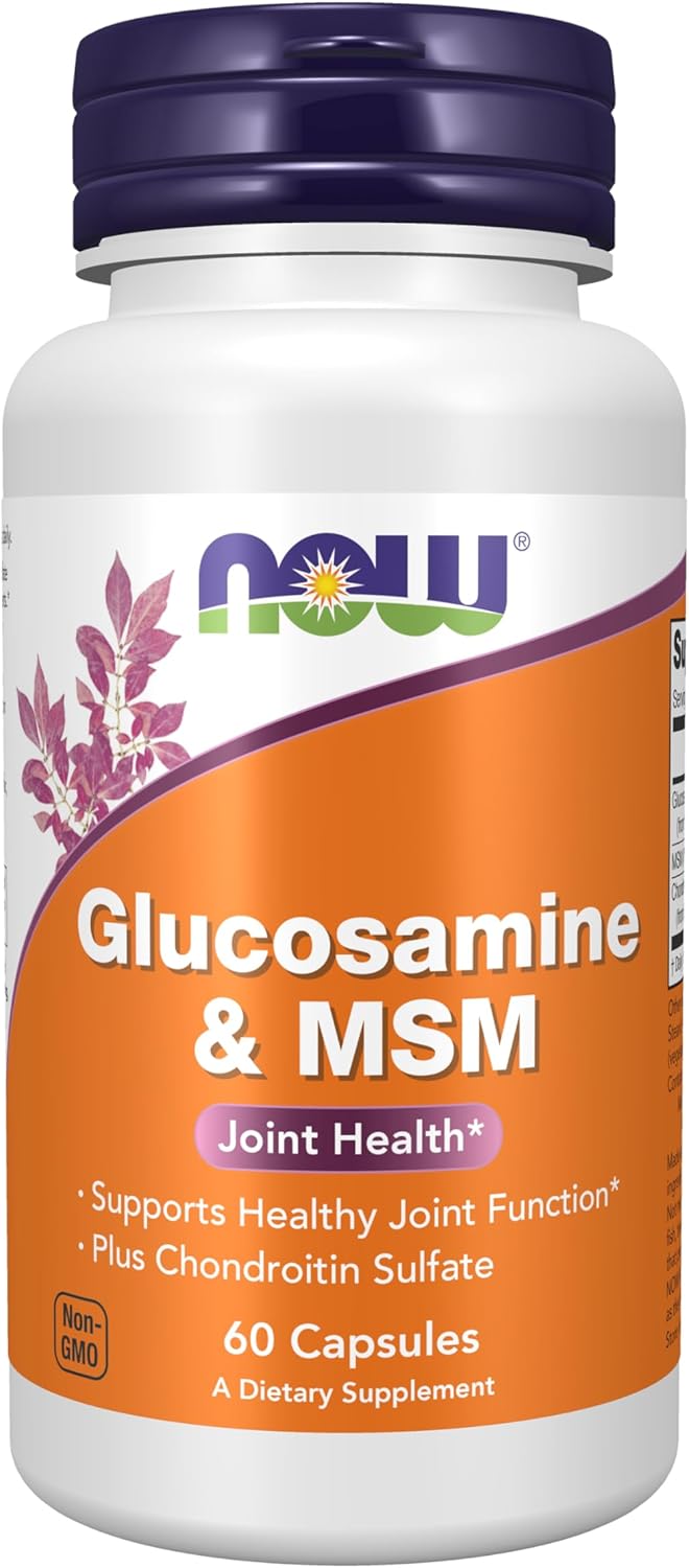 Suplemento de Glucosamina, NOW, Salud Articular, 60 Capsulas