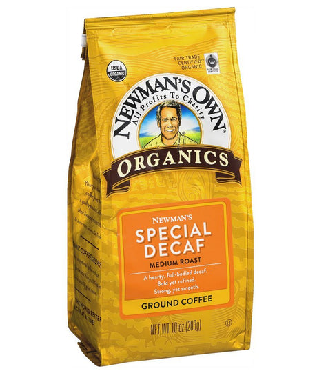 Café Molido Descafeinado Orgánico Newman’s Own, 10 oz, Pack 6