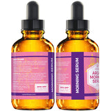Leven Rose Suero de Argán para la mañana, 100% puro, orgánico, natural, ilumina la tez, estimula el colágeno y la elastina natural, reduce las líneas de expresión y arrugas, 1&nbsp;oz