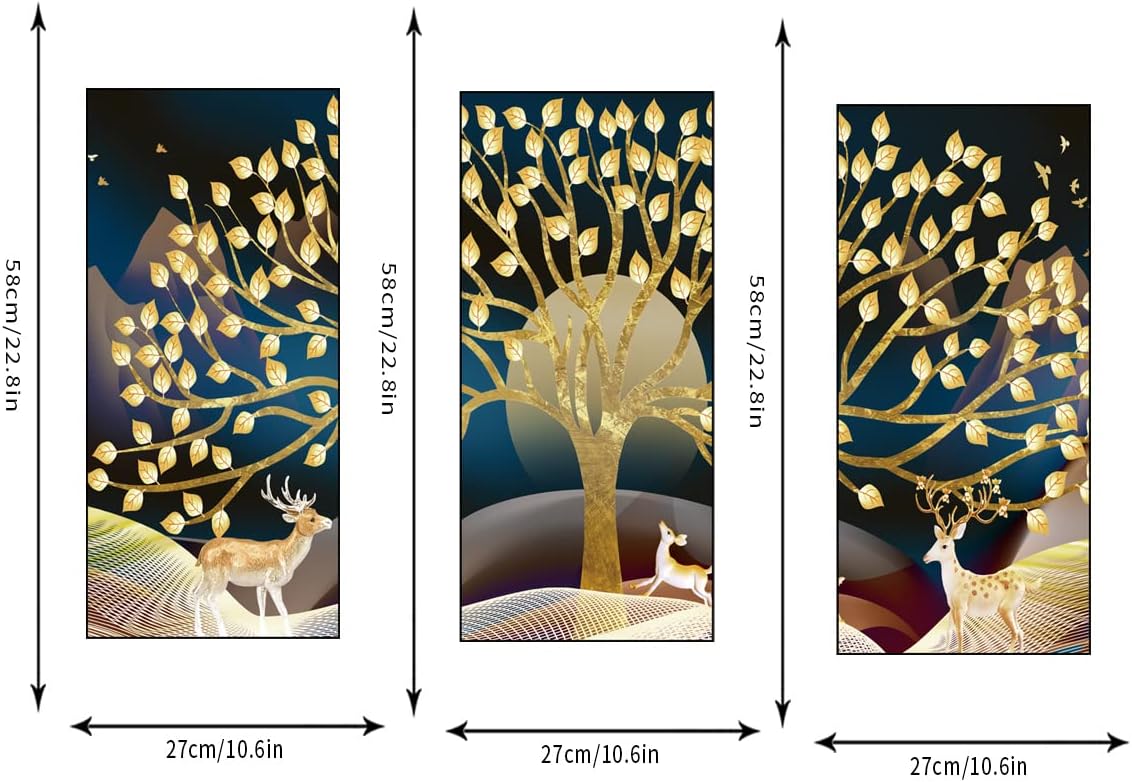 Stickers de Árbol Dorado, Arte de Pared para Decoración