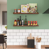 Estanterías Flotantes Wallniture Denver 24, Set de 2, Madera
