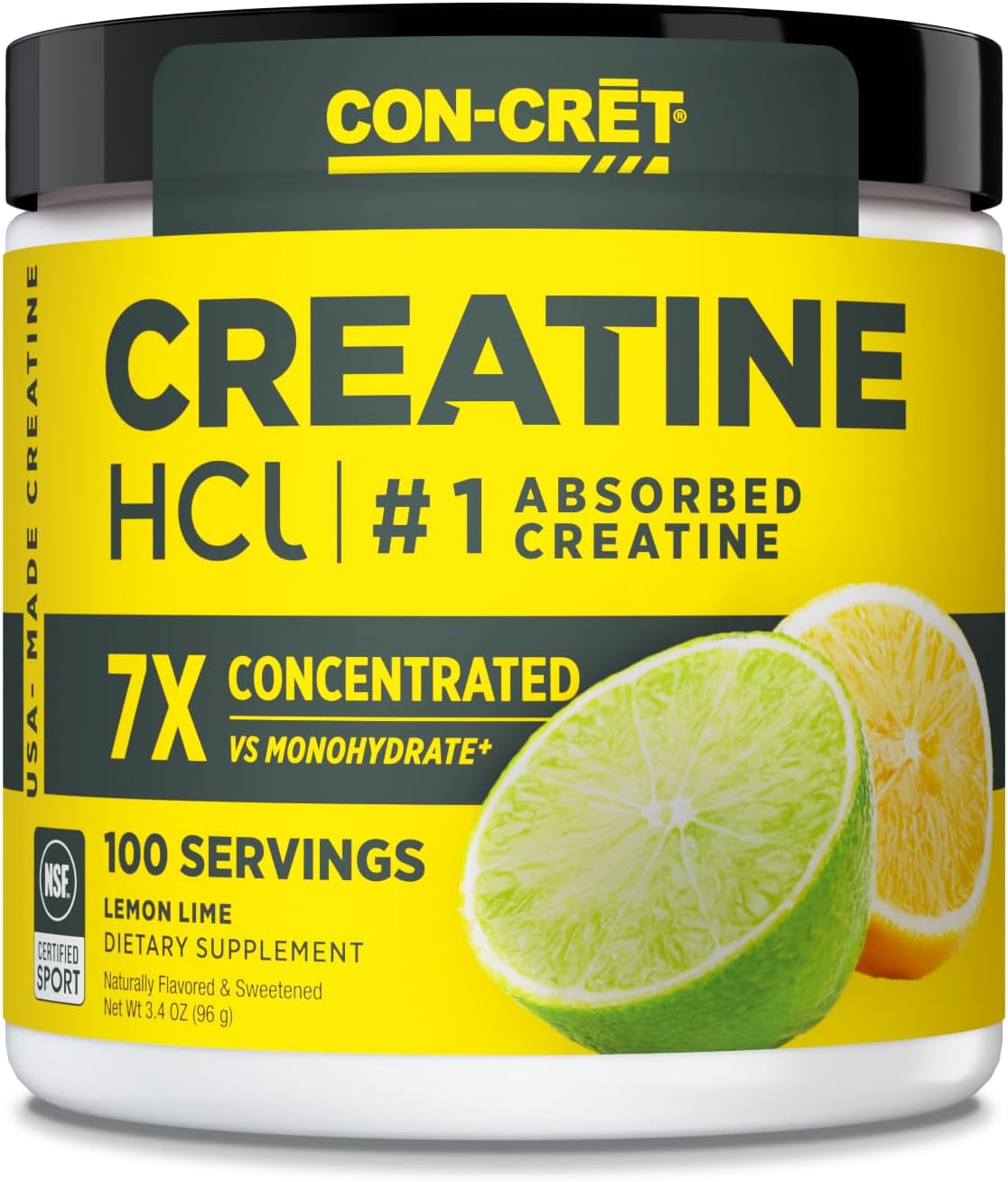 Creatina HCl en polvo, soporte muscular y cognitivo, NSF 100 srv