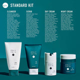 Kit estándar de cuidado de la piel para hombre de 4 piezas
