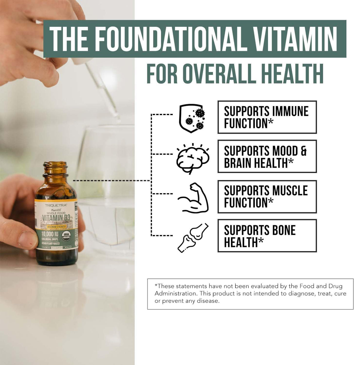 Plant-D3 Vitamina D3 Orgánica Max Fuerza 5000 IU - 1oz