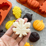 Molde de Silicona 3D Calabaza 2PCS Otoño Decoración Repostería