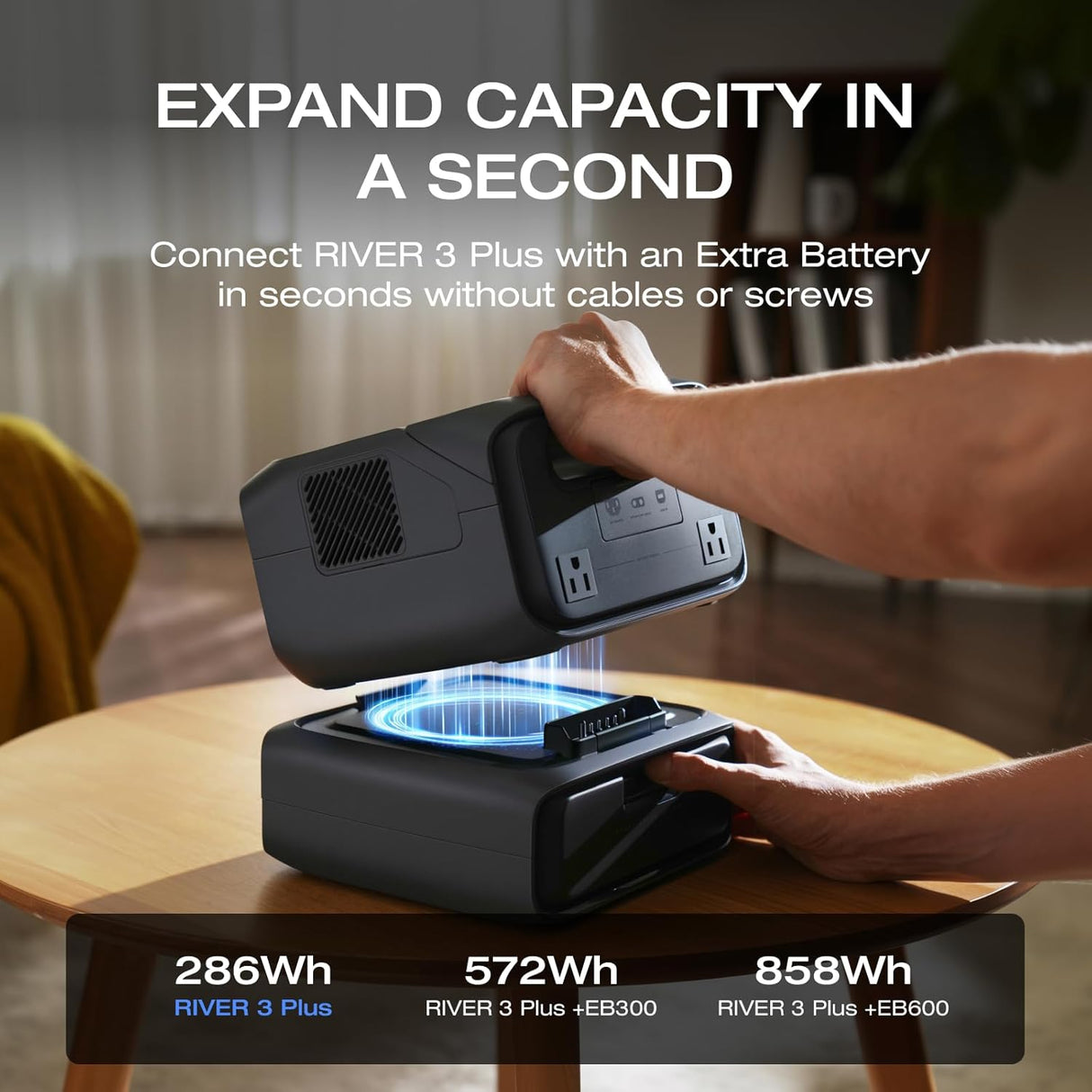 Estación de energía RIVER 3 Plus, EF ECOFLOW, 286 Wh, 1200 W