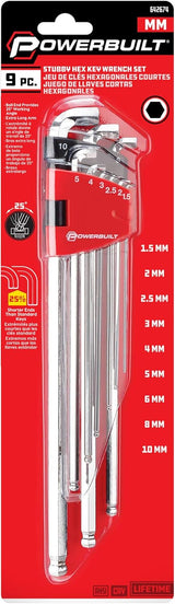 Juego de Llaves Hexagonales Powerbuilt 9 Piezas 240100