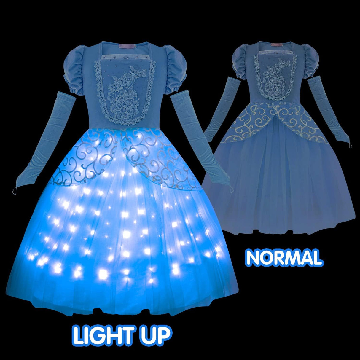 Disfraz de Princesa con Luces Niñas - Vestido Halloween Infantil