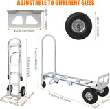 Carretilla Plegable de Aluminio, Carga 770lbs, Modelo 2-en-1