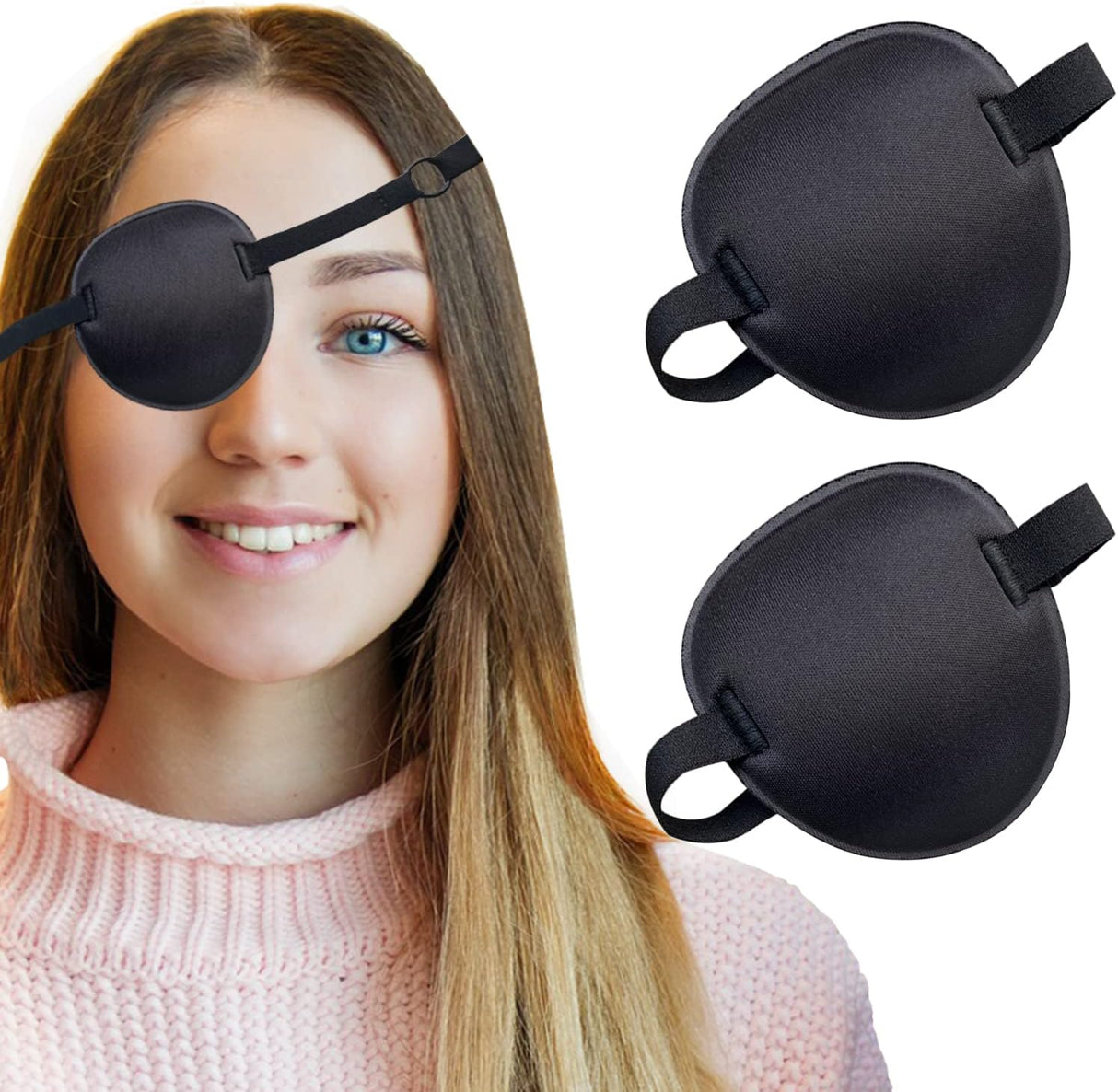 2 parches para los ojos ajustables izquierdos o derechos
